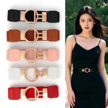 Thời Trang Nữ Rộng Co Giãn Thắt Lưng Đơn Giản - Phù Hợp Váy và Áo Khoác