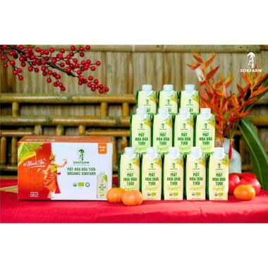 Thùng 12 chai Mật Hoa Dừa Tươi SOKFARM - Nước tiệt trùng thơm ngon, giá 295.000₫