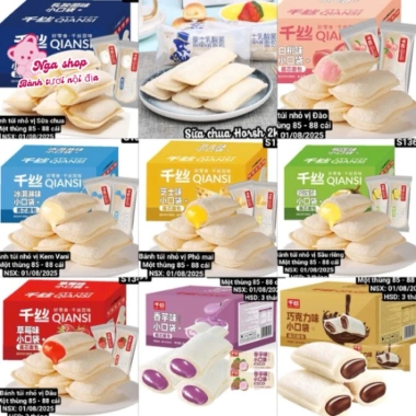 Thùng 2kg Bánh Sữa Chua Mix 9 Vị - Dâu Đào Ông Già Phô Mai Sầu Riêng Kem - Giá 88.800đ