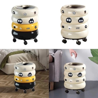 Thùng rác bánh rán hoạt hình tháo rời, dễ thương, phù hợp phòng khách, 254.150 VND