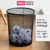 Thùng rác lưới Deli kim loại chống gỉ – Phù hợp phòng làm việc và ngoài trời – 122.400₫