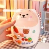 Thùng rác mini hình gấu có nắp kèm hộp đựng bút và đồ cá nhân để bàn, sticker đa màu sắc - 79.900 2