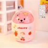 Thùng rác mini hình gấu có nắp kèm hộp đựng bút và đồ cá nhân để bàn, sticker đa màu sắc - 79.900 3