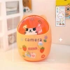 Thùng rác mini hình gấu có nắp kèm hộp đựng bút và đồ cá nhân để bàn, sticker đa màu sắc - 79.900 5