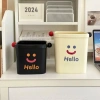 Thùng rác mini nhựa nắp đậy mặt cười dễ thương – Gọn gàng, tiện lợi trên bàn 4