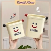 Thùng rác mini nhựa nắp đậy mặt cười dễ thương – Gọn gàng, tiện lợi trên bàn 9