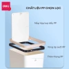 Thùng rác nắp bật nhấn nút PP nguyên sinh, tiết kiệm không gian, kháng khuẩn, giảm mùi - Văn phòng 131k 5