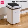 Thùng rác thông minh Deli 15L cảm biến tự đóng mở, dùng pin, dành cho phòng khách bếp - 72.000đ 10