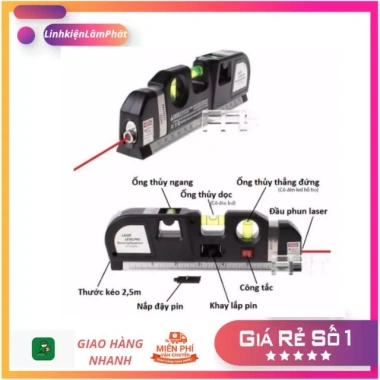 Thước đo Laser Nivo tiêu chuẩn nâng cao màu đen - Độ chính xác cao, dải đo rộng, giá ưu đãi 109k 2