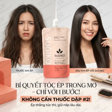 Thuốc Duỗi Tóc SUGIKO 800ml - Duỗi Ép Không Cần Dập, Thẳng Tự Nhiên, Giá 285.000 VND 3