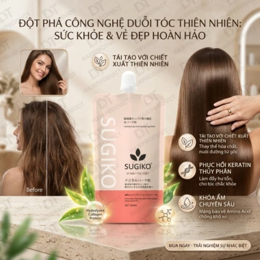 Thuốc Duỗi Tóc SUGIKO 800ml - Duỗi Ép Không Cần Dập, Thẳng Tự Nhiên, Giá 285.000 VND 6