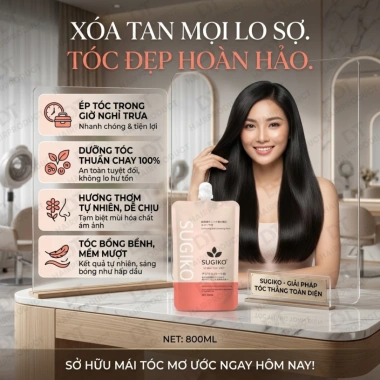 Thuốc Duỗi Tóc SUGIKO 800ml - Duỗi Ép Không Cần Dập, Thẳng Tự Nhiên, Giá 285.000 VND 7
