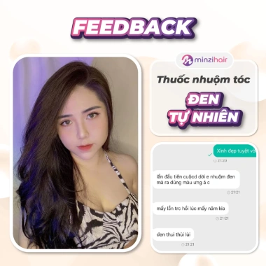 Thuốc nhuộm tóc đen tự nhiên Minzihair - Phủ bạc, lên từ mọi nền tóc, giá 79.000₫ 6 Thuốc nhuộm tóc đen tự nhiên Minzihair - Phủ bạc, lên từ mọi nền tóc, giá 79.000₫ 6