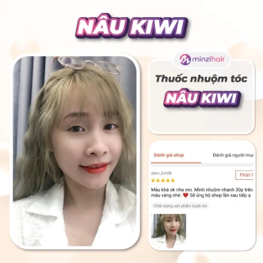 Thuốc nhuộm tóc Màu Nâu Kiwi không cần tẩy - Minzihair giảm còn 77.000 VND, ưu đãi HCM
