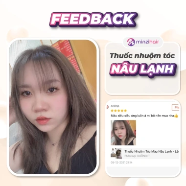 Thuốc nhuộm tóc Màu Nâu Lạnh Minzihair - Lên từ nền đen không tẩy, giá 75.000đ - HCM 6 Thuốc nhuộm tóc Màu Nâu Lạnh Minzihair - Lên từ nền đen không tẩy, giá 75.000đ - HCM 6