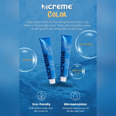 Thuốc Nhuộm Tóc MCREME 100ml Chính Hãng - Công Nghệ Châu Âu, Lên Màu Chuẩn, Bền Đẹp, Ít Mùi - Giá 75.000₫