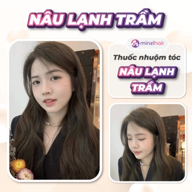 Thuốc nhuộm tóc Minzihair Màu Nâu Lạnh Trầm - Không tẩy, lên từ nền tự nhiên, 75.000đ 3