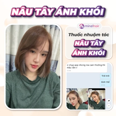 Thuốc nhuộm tóc Nâu Tây Ánh Khói không tẩy Minzihair, giá 77.000 VND, màu tự nhiên 5 Thuốc nhuộm tóc Nâu Tây Ánh Khói không tẩy Minzihair, giá 77.000 VND, màu tự nhiên 5
