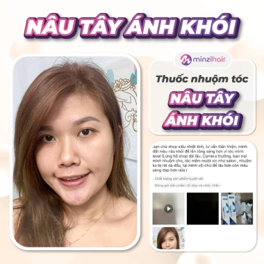 Thuốc nhuộm tóc Nâu Tây Ánh Khói không tẩy Minzihair, giá 77.000 VND, màu tự nhiên 6 Thuốc nhuộm tóc Nâu Tây Ánh Khói không tẩy Minzihair, giá 77.000 VND, màu tự nhiên 6