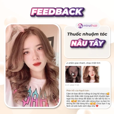 Thuốc nhuộm tóc Nâu Tây không tẩy - Minzihair, chỉ 79.000₫ (giá gốc 96.380₫) 3
