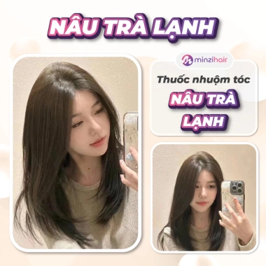 Thuốc nhuộm tóc nâu trà lạnh không tẩy, lên từ tóc đen - Minzihair HCM 149k 2
