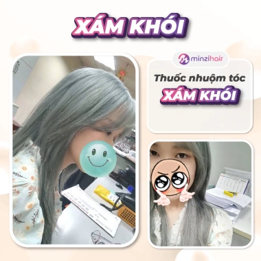 Thuốc nhuộm tóc xám khói Minzihair - Nâng tone mạnh, tẩy tóc nhanh, giảm giá 22% HCM 4