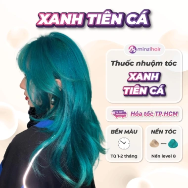 Thuốc nhuộm tóc Xanh Tiên Cá Mermaid Blue - Cần tẩy nâng tone, 145k, Minzihair HCM