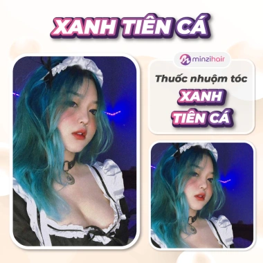 Thuốc nhuộm tóc Xanh Tiên Cá Mermaid Blue - Cần tẩy nâng tone, 145k, Minzihair HCM