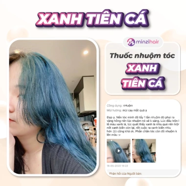 Thuốc nhuộm tóc Xanh Tiên Cá Mermaid Blue - Cần tẩy nâng tone, 145k, Minzihair HCM