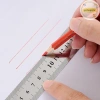 Thước thẳng kim loại Pufangnice 15-30cm thép không gỉ đo hai mặt VN, chính xác cao 3