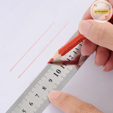 Thước thẳng kim loại Pufangnice 15-30cm thép không gỉ đo hai mặt VN, chính xác cao 3 Thước thẳng kim loại Pufangnice 15-30cm thép không gỉ đo hai mặt VN, chính xác cao 3