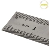 Thước thẳng kim loại Pufangnice 15-30cm thép không gỉ đo hai mặt VN, chính xác cao 7
