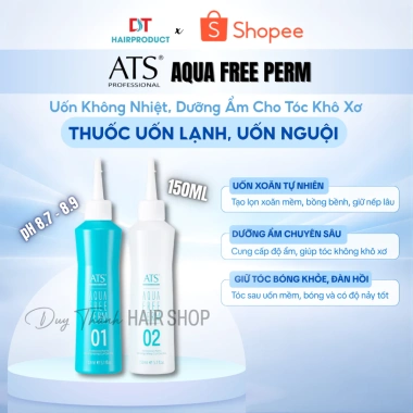 Thuốc Uốn Lạnh ATS Aqua 150ml x2 - Uốn Không Nhiệt, Dưỡng Ẩm, Chăm Sóc Tóc Khô Xơ, Giá Ưu Đãi 130.000₫ Thuốc Uốn Lạnh ATS Aqua 150ml x2 - Uốn Không Nhiệt, Dưỡng Ẩm, Chăm Sóc Tóc Khô Xơ, Giá Ưu Đãi 130.000₫