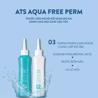 Thuốc Uốn Lạnh ATS Aqua 150ml x2 - Uốn Không Nhiệt, Dưỡng Ẩm, Chăm Sóc Tóc Khô Xơ, Giá Ưu Đãi 130.000₫