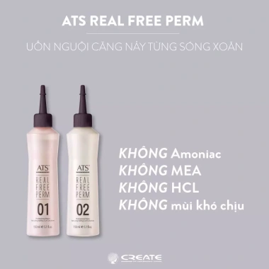 Thuốc Uốn Lạnh ATS Real Free Perm 150ml x2 - Tạo xoăn đẹp, uốn trực tiếp, giảm giá 18% chỉ 145.000₫ 7
