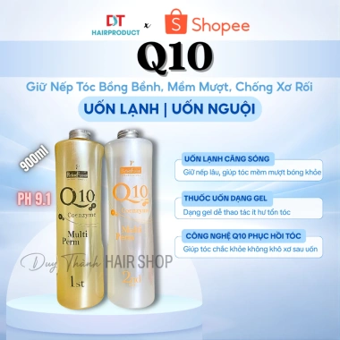 Thuốc uốn lạnh Q10 chính hãng 500ml/900ml - Gel căng sóng tóc, mùi nhẹ, giảm giá 120k