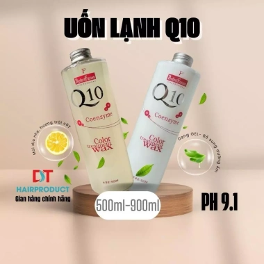 Thuốc uốn lạnh Q10 chính hãng 500ml/900ml - Gel căng sóng tóc, mùi nhẹ, giảm giá 120k