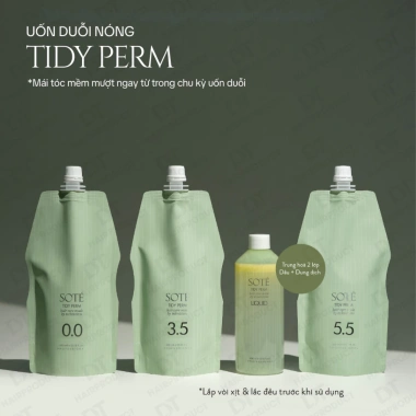 Thuốc uốn nóng Duỗi SOTE TIDY PERM 400ml – Sóng xoăn mềm mượt, mùi nhẹ, không khô xơ, giá 240.000