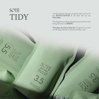 Thuốc uốn nóng Duỗi SOTE TIDY PERM 400ml – Sóng xoăn mềm mượt, mùi nhẹ, không khô xơ, giá 240.000 6 Thuốc uốn nóng Duỗi SOTE TIDY PERM 400ml – Sóng xoăn mềm mượt, mùi nhẹ, không khô xơ, giá 240.000 6