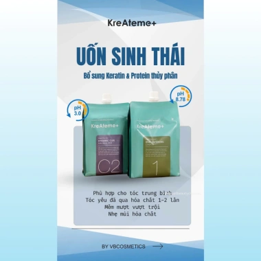 Thuốc Uốn Nóng Ép Duỗi KreAteme 970g Chính Hãng Duỗi Tóc Khỏe Uốn Căng Sóng Ép Thẳng Bóng Mượt 140k