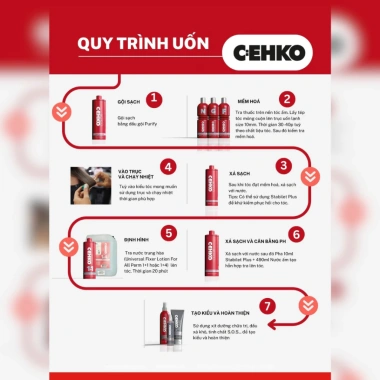Thuốc Uốn Phục Hồi Tóc CEHKO 1.000ml - Tạo Sóng Xoăn, Dưỡng Sâu Gel, 890.000 VND