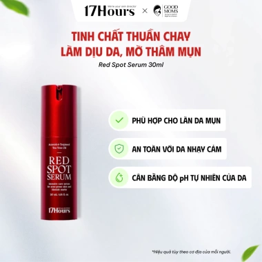 Tinh chất 17Hours Red Spot serum Aczero 4‑Terpeneol + Tea Tree Oil, làm dịu da, giảm vết đỏ 30ml - 435.500₫ Tinh chất 17Hours Red Spot serum Aczero 4‑Terpeneol + Tea Tree Oil, làm dịu da, giảm vết đỏ 30ml - 435.500₫
