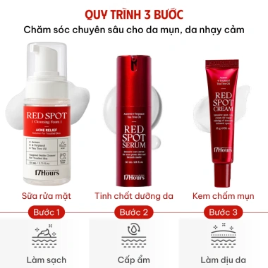 Tinh chất 17Hours Red Spot serum Aczero 4‑Terpeneol + Tea Tree Oil, làm dịu da, giảm vết đỏ 30ml - 435.500₫