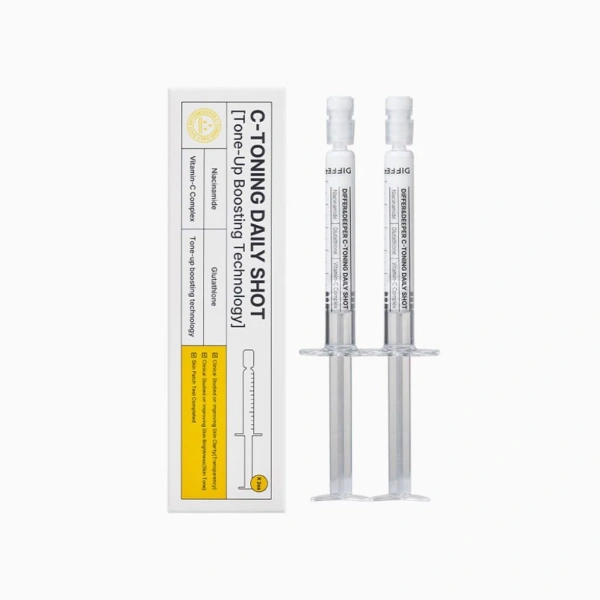 Hình ảnh sản phẩm Tinh chất làm trắng da tức thì Differ&Deeper C‑Toning Daily Shot 2.5ml - Hộp 2 ống, giảm giá 314k, tem phụ