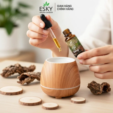 Tinh Dầu Gỗ Hồng Nguyên Chất ESKY AROMA GARDEN - Xông Phòng, Thông Mũi, Đuổi Muỗi 10ml/20ml 115k