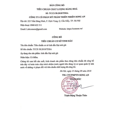 Tinh Dầu Hạt Mùi Già Thiên Nhiên Nguyên Chất 5ml - Hương Tết Thơm Ngát, Giá chỉ 254.000₫