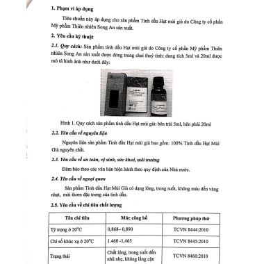 Tinh Dầu Hạt Mùi Già Thiên Nhiên Nguyên Chất 5ml - Hương Tết Thơm Ngát, Giá chỉ 254.000₫