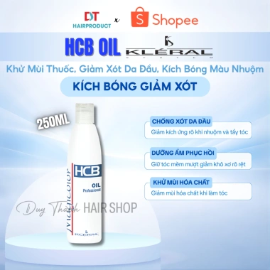 Tinh Dầu HCB Oil KLERAL 250ml - Khử mùi thuốc, giảm sót da đầu, kích bóng nhuộm, 380.000đ