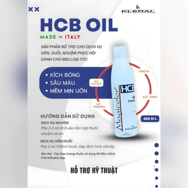 Tinh Dầu HCB Oil KLERAL 250ml - Khử mùi thuốc, giảm sót da đầu, kích bóng nhuộm, 380.000đ