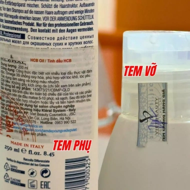 Tinh Dầu HCB Oil KLERAL 250ml - Khử mùi thuốc, giảm sót da đầu, kích bóng nhuộm, 380.000đ